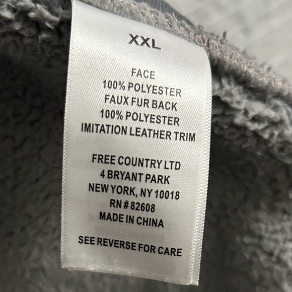 FREE COUNTRY Women's Walnut Jacket Coat Jacket Plush Fleece Sherpa Size XXL - Picture 6 of 8